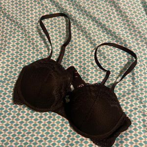 SAVAGE X FENTY never before worn black fishnet and lace Demi cup bra